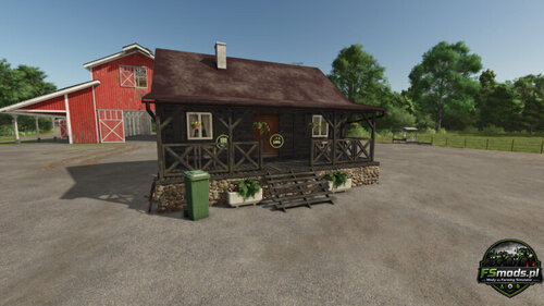 Mały drewniany domek